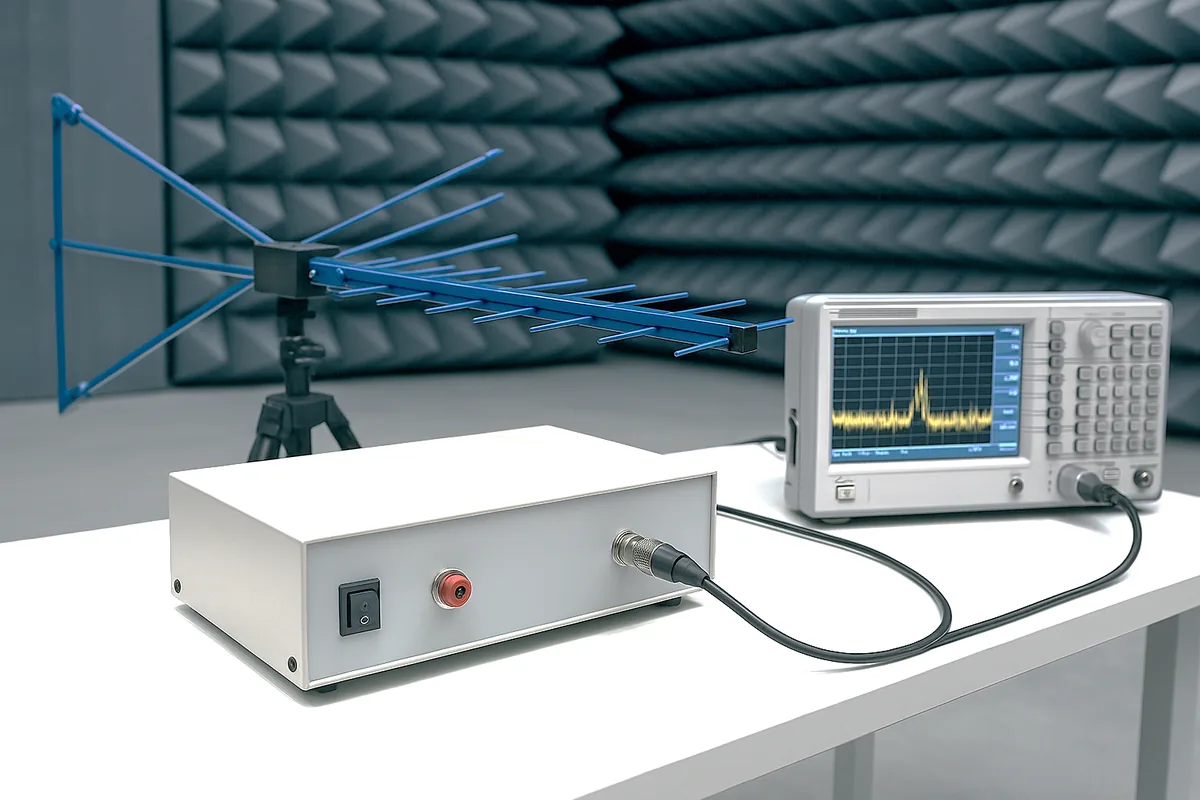 Misura di emissioni radiate con antenna