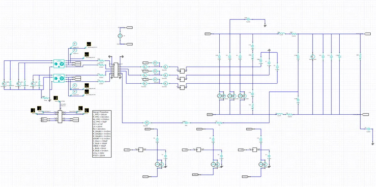 Schema del test bench virtuale
